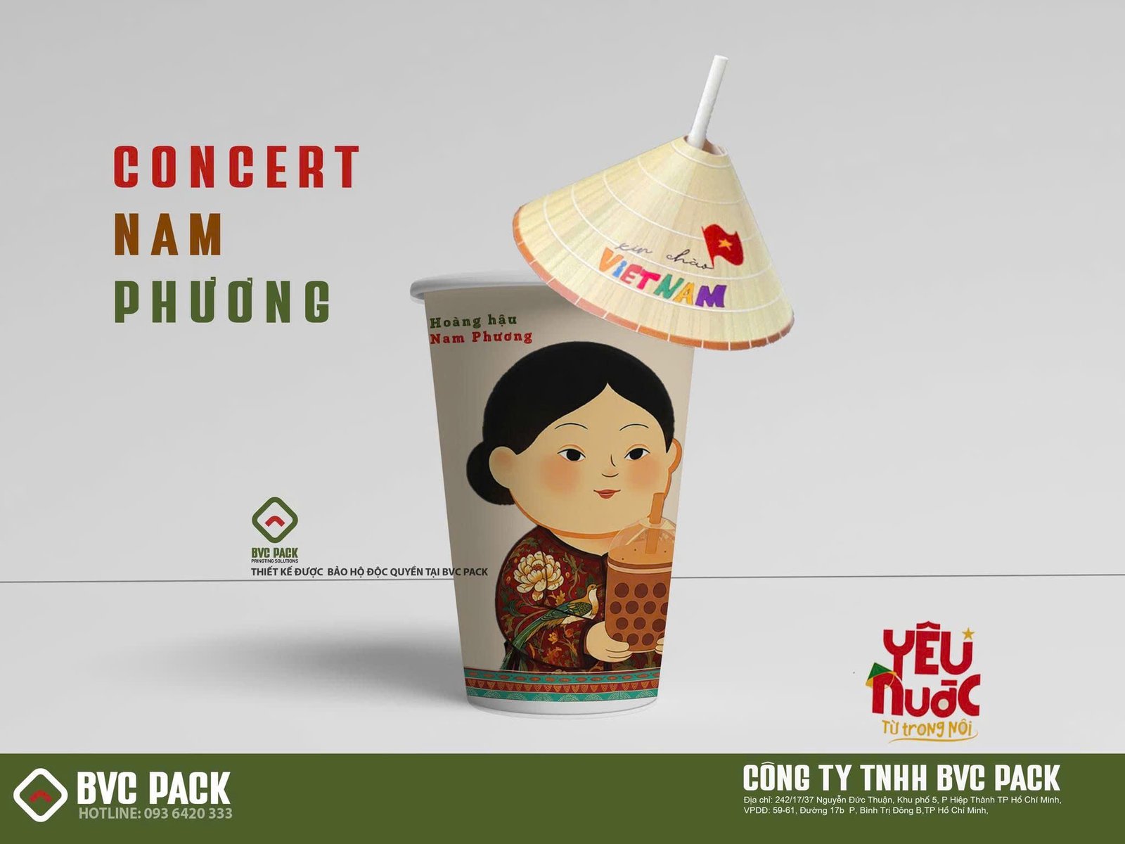 Ly giấy nắp nón lá Concert