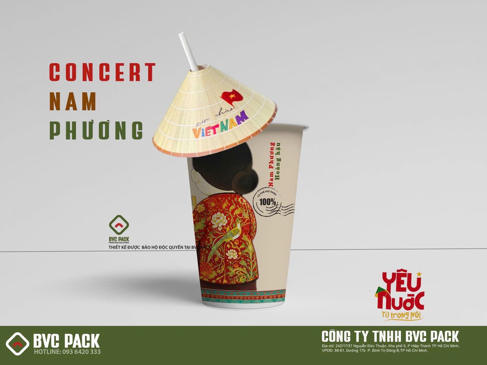 Ly giấy nắp nón lá Concert