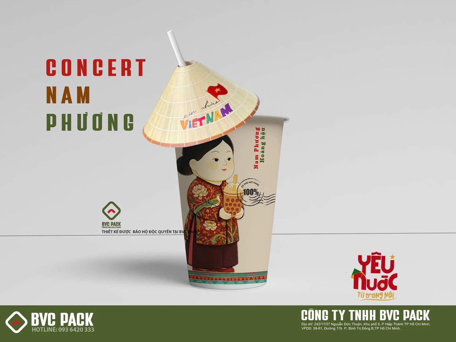 Ly giấy nắp nón lá Concert